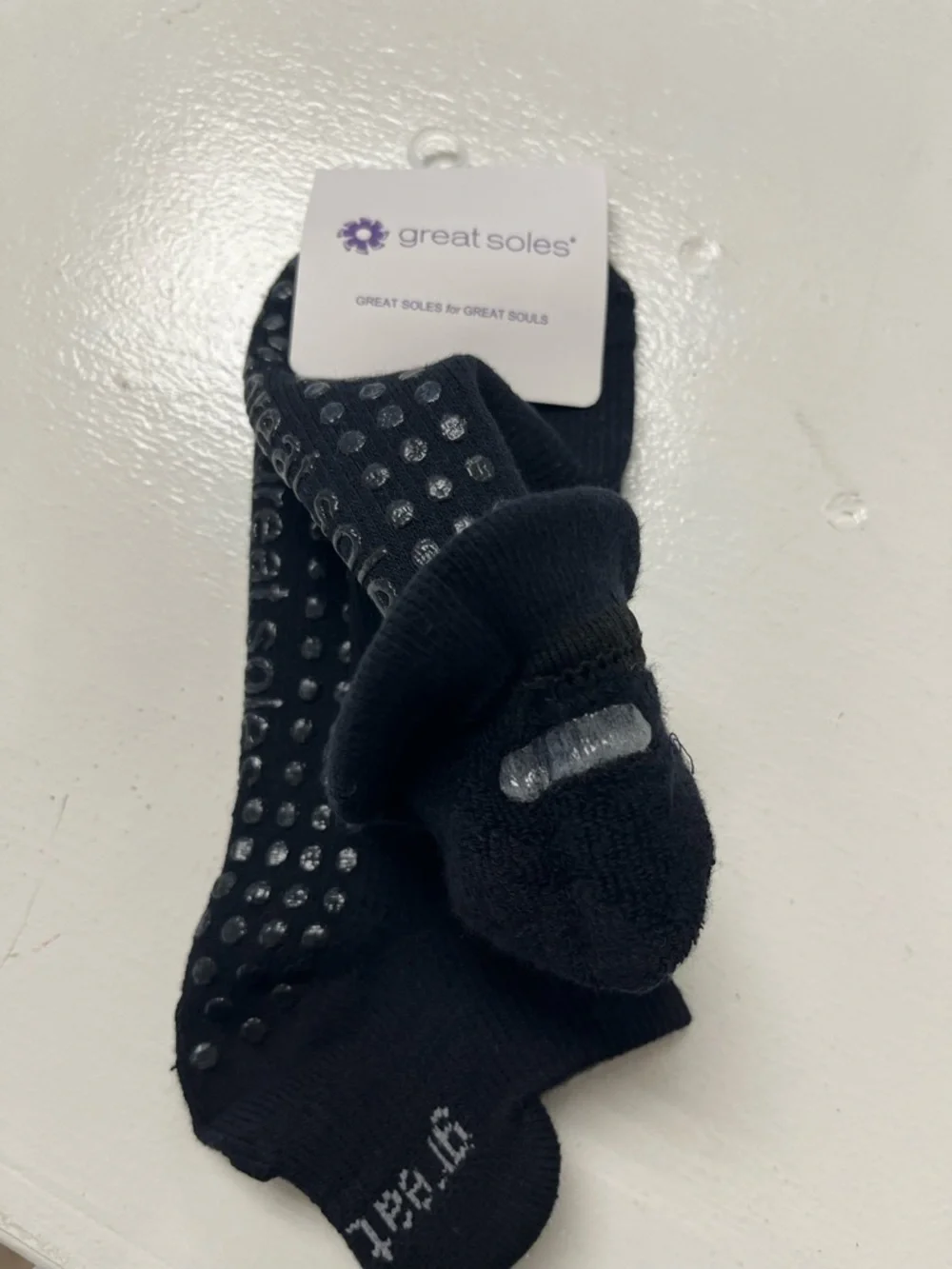 Great Soles Women’s Black sticky Socks, US 9-12